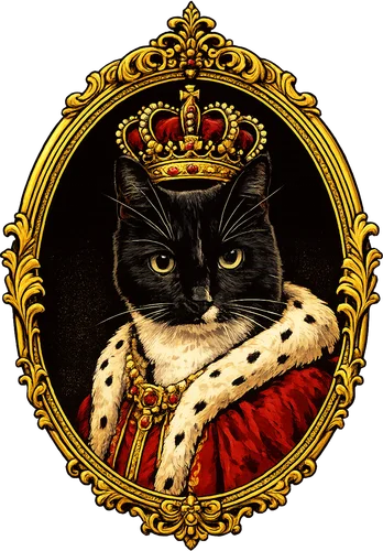 The same cat as royal portrait art